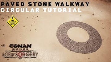 Conan Exiles: Circular Paved Stone Walkways (Tutorial/ No Mods)