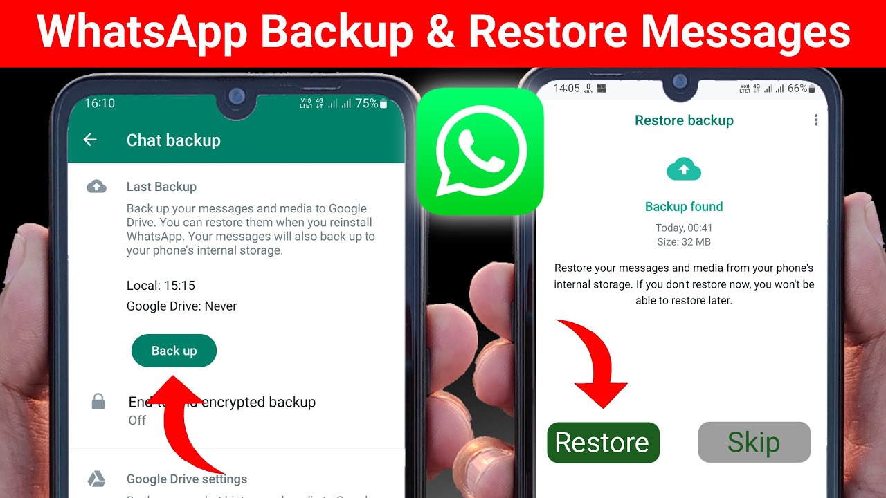 Chat Back Records How to Backup and Restore WhatsApp Chat | WhatsApp Message Backup Kaise ...