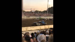Yolo County Destruction Derby 2015 stock cars- John Deere car Clarksburg, CA TK, JM, TM