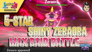 Lets Play 5-Star Shiny Zeraora Max Raid Battle Footage - Pokemon Swordshield Nintendo Switch