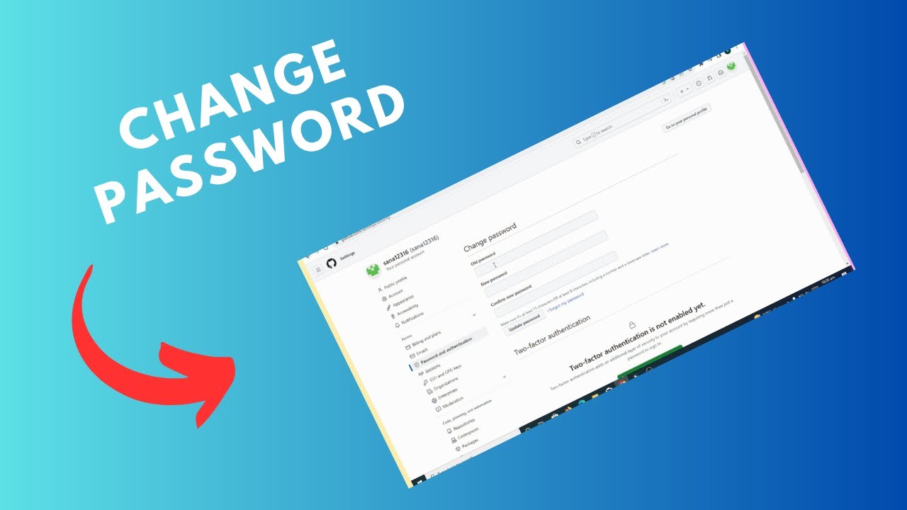 How to Change Password in Github - YouTube