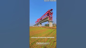 Amazing China high-speed rail bridge erection