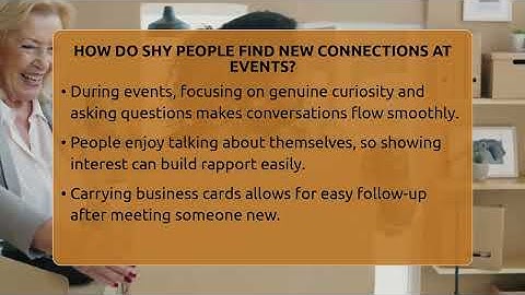 How Do Shy People Find New Connections At Events? - Everyday-Networking