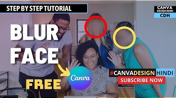 How to BLUR FACE in Photo Using Canva FREE | Canva Design Hindi