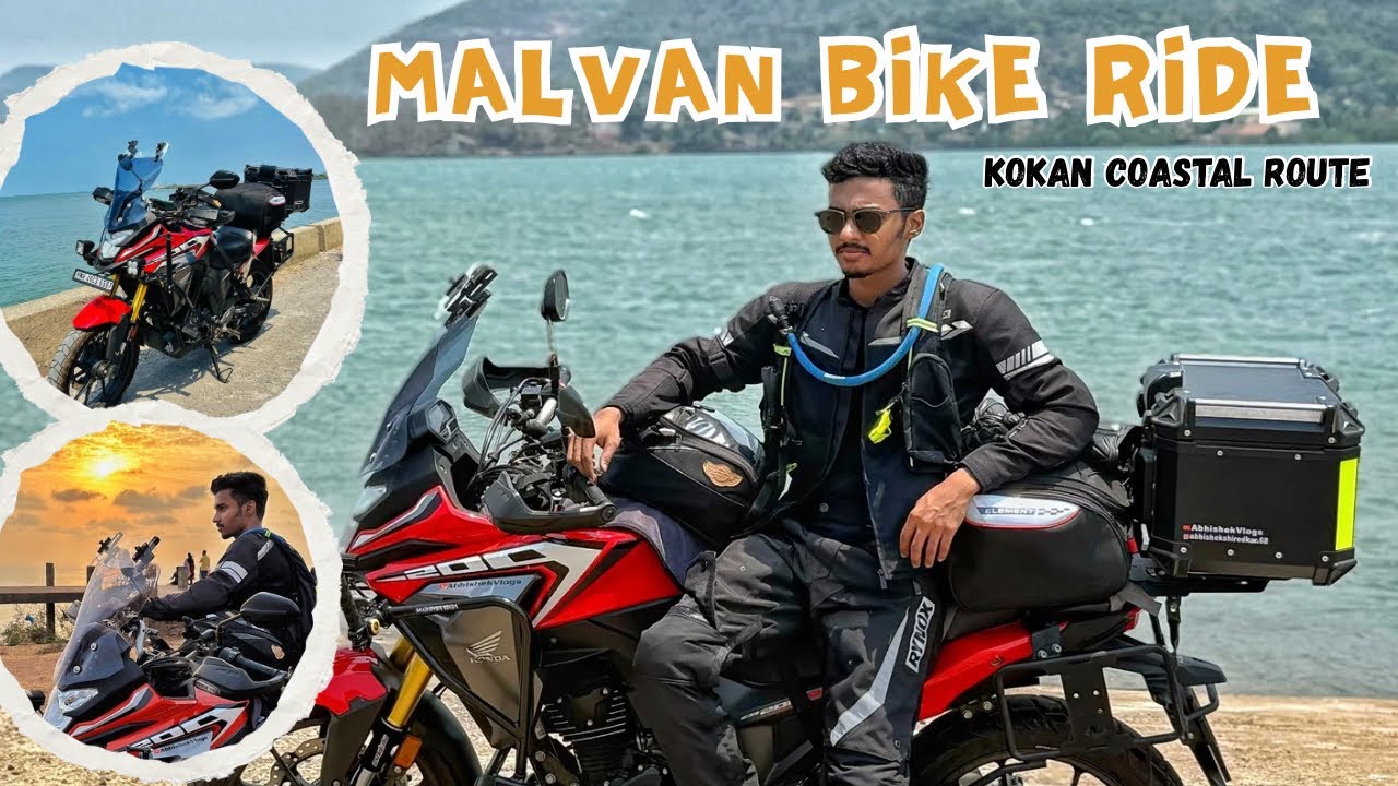 MALVAN BIKE RIDE🌴❤️| Kokan Coastal Route🌊 | Ferry Ride | Day 1 | Ganpatipule