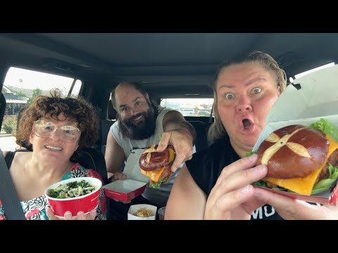 Trailer Trash Tammy - Trying the PRETZEL bun (w/ Crystal & Darryl)