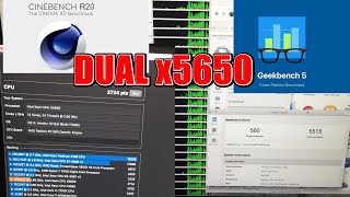 dual xeon x5650 cinebench R20 , geekbench 5 mac pro 2010 12C/24T