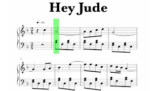Video thumbnail of "The Beatles - Hey Jude Sheet Music"