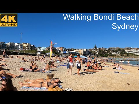 Walking Bondi Beach | Sydney Australia | 4K UHD