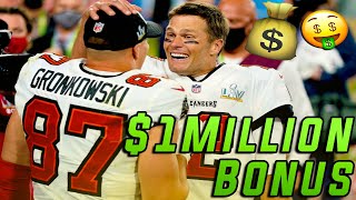 Tom Brady \& Rob Gronkowski Mic'd Up Before Getting His $1M Bonus 💰