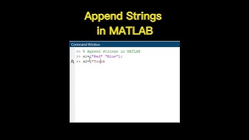 How to Append two Strings in MATLAB