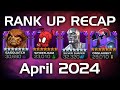 Rank up recap  april 2024  3 new rank 3 7stars