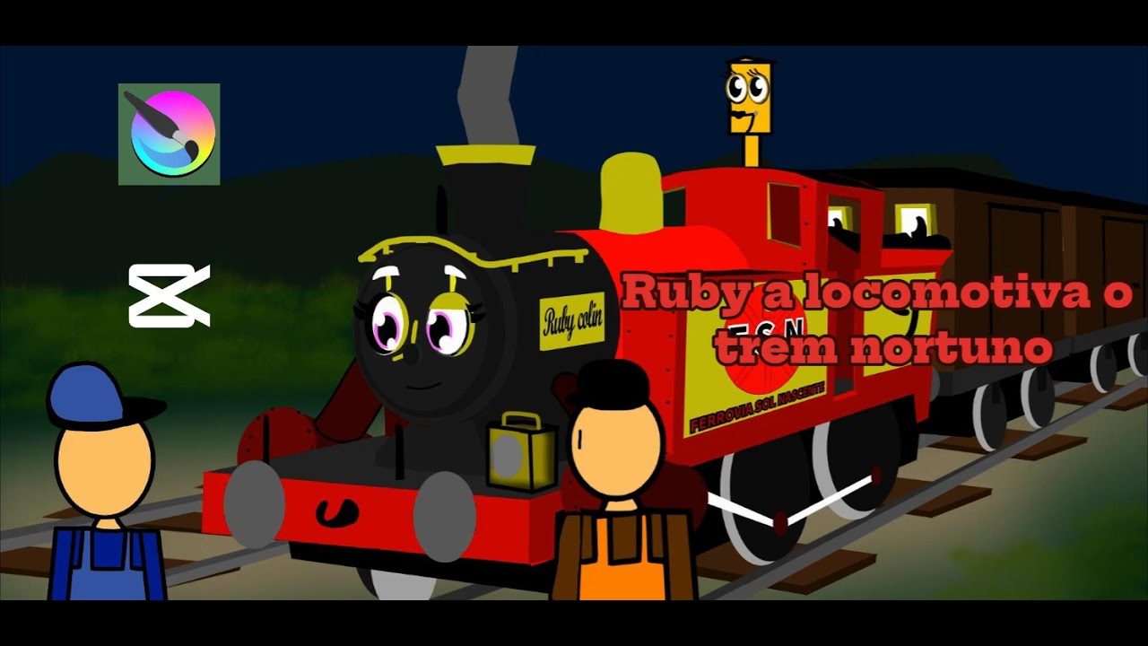 ruby a locomotiva o trem nortuno