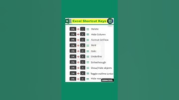 Excel ShortCuts Keys ✨#viral #excel #exceltips #short