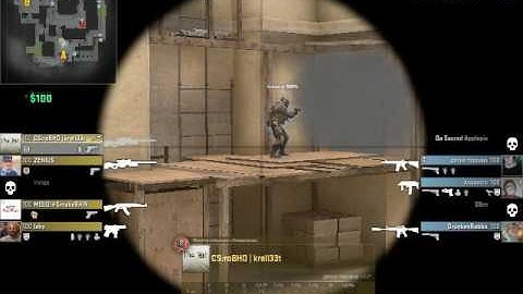 ACE WITH AWP AND MP7 CS GO