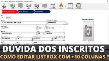 Como Editar Listbox com mais de 10 Colunas com Banco de Dados Access | ListBox mais de 10 colunas