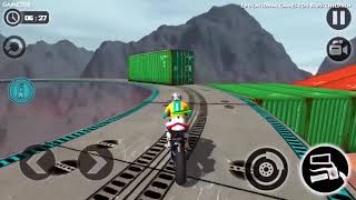 Androïde par par voiture au volant Jeu des jeux Courses vélo extrême cascades de manie screenshot 2