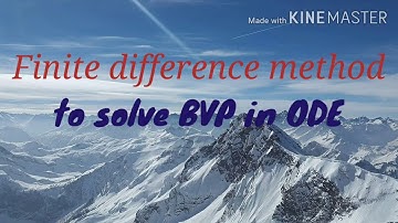 finite difference method to solve BVP in ODE