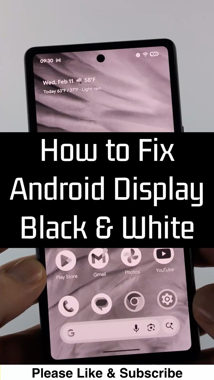How to Fix Phone Display Black and White on Android - YouTube