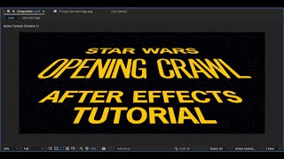 Star Wars Opening Crawl After Effects Tutorial