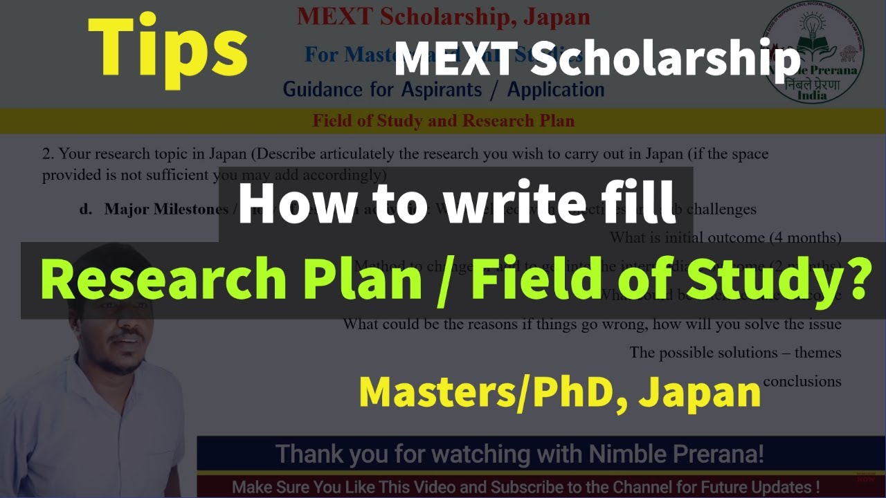 research plan mext example