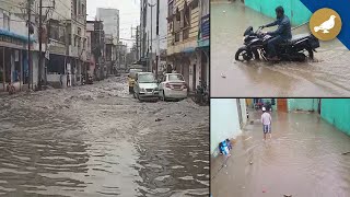 Heavy Rain lashes Hyderabad, water logging in many areas