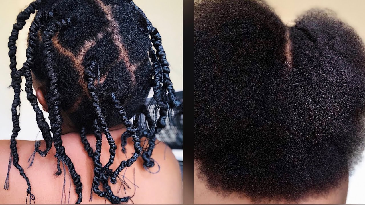 AFRICAN THREADING🧵TUTORIAL. Straighten 4c hair without heat Digna