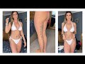 New white bikini  bikini and new glossy nude pantyhose try on primark 2024