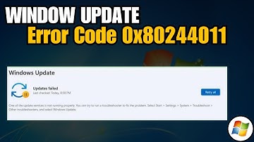 How To Fix Windows Update Error 0x80244011