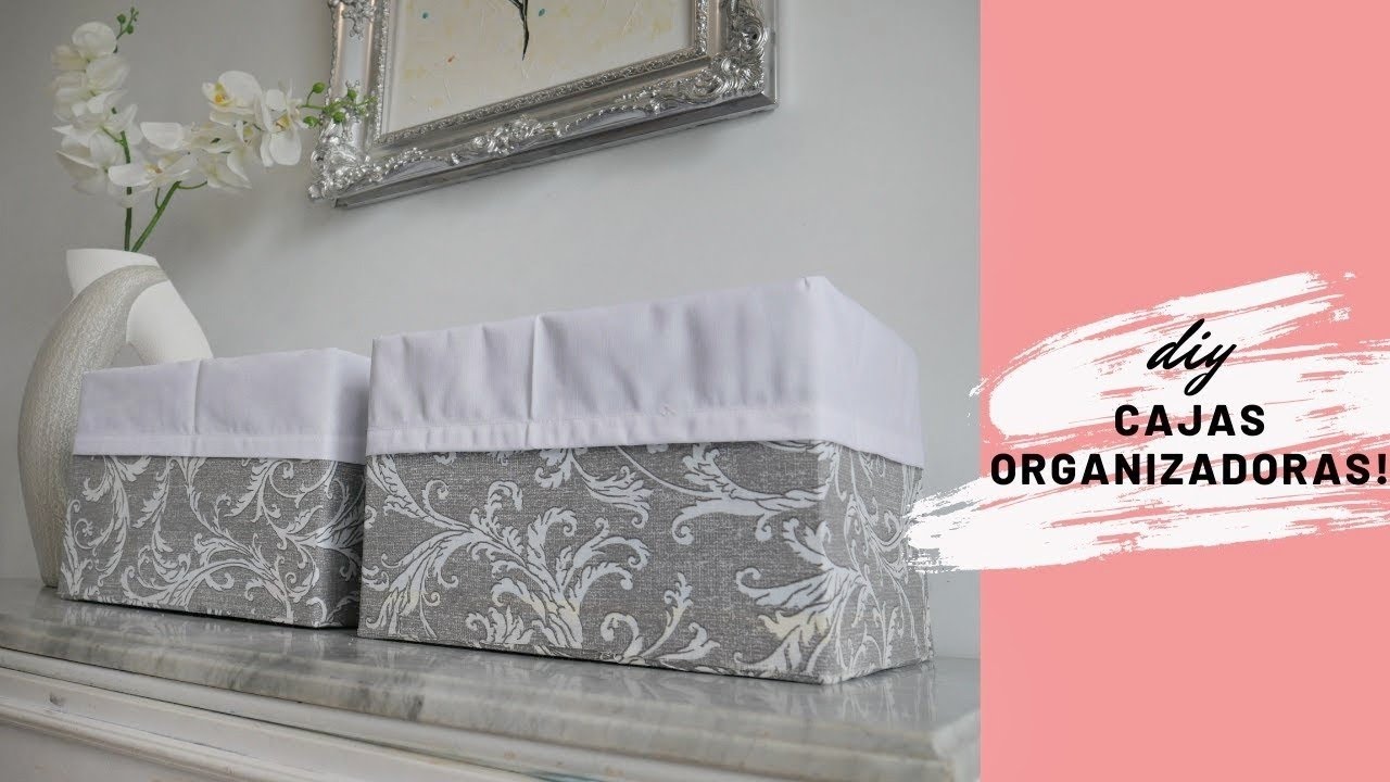 🔴HOW TO MAKE CARDBOARD ORGANISER BOXES with FABRIC lining 🔴 / STORAGE BOX DIY/ CARDBOARD ORGANIZER