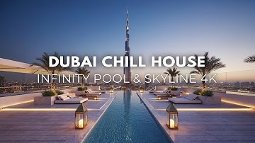 Dubai 2025 Chill House Vibes 🌆 4K Rooftop Pool & Epic Skyline Views