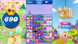 Candy crush saga level 690 । Super Hard level। No boosters। Candy crush 690  help। Sudheer CC Gaming