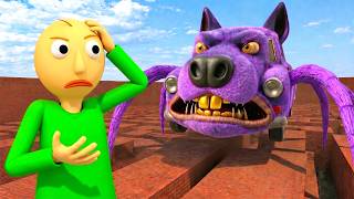 CAR EATER GIANT PURPLE DOG vs BALDI in Garry's Mod screenshot 2