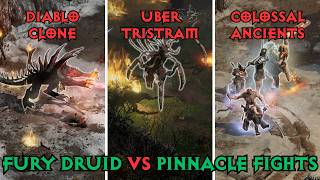 Fury Druid vs Every Pinnacle Encounter - Level 1 to Colossal Ancients SSF Diablo 2 Resurrected screenshot 1