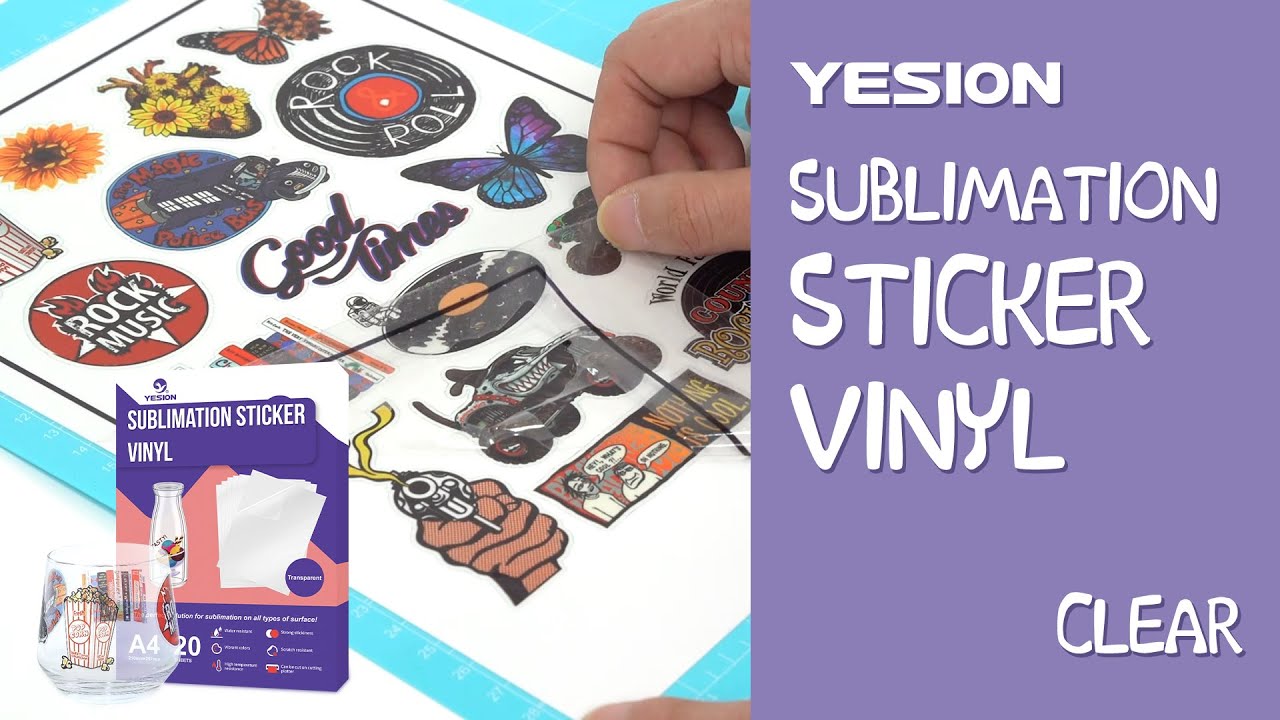 How to use YESION New Adhesive Sublimation Sticker Vinyl? YouTube