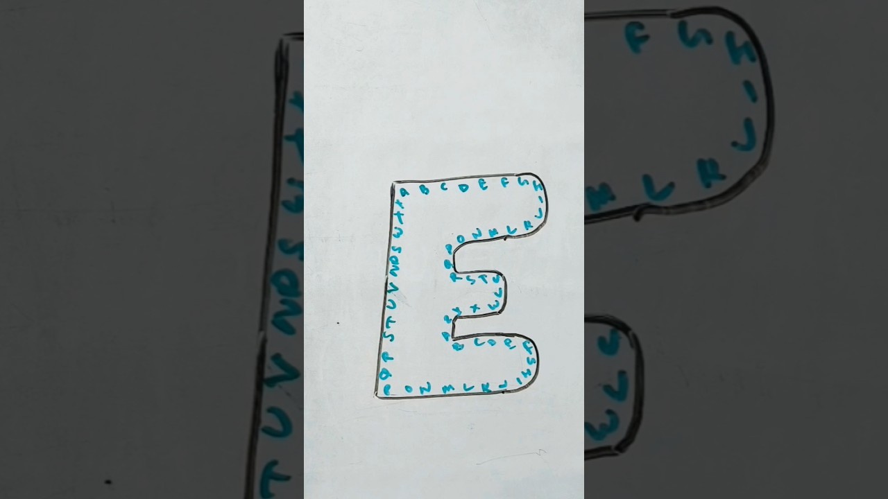 ABC checkered path drawing. ABC puzzle 