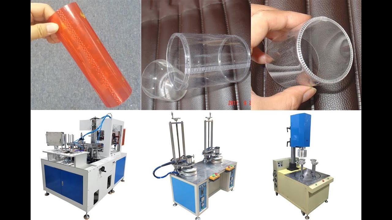 PVC cylinder package round box production line, ultrasonic welding machine
