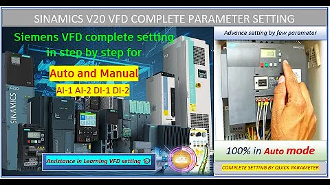 SIEMENS VFD Sinamics V20 parameter settings for auto and manual mode
