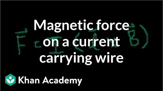 Magnetic force on a current carrying wirePhysicsKhan Academy