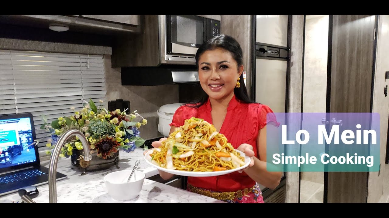 How To Make Lo Mein With Vegetables, Chicken & Pork. RV Outdoor Cooking. Simple Step By Step.