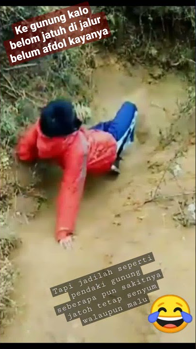 story wa lucu pendaki saat jatuh di jalur #shorts