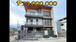 House tour/₱23M/Modern Contemporary House and Lot Forsale in Greenwoods Executive village,Pasig City