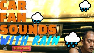 Car Fan Heater with Rain | ASMR White Noise Sounds