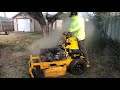 Free Backyard Cleanup for Disabled Elderly woman  | how to cleanup Leaves very Fast, but very dirty