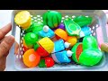 How to Cutting Wooden &amp; Plastic Fruit Vegetables, Mango Kiwi| Satisfying Video Squishy ASMR