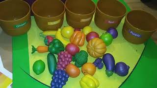 Learning Resources Farmer's Market Color Sorting Set Unboxing | Play Food, Fruits and Vegetables