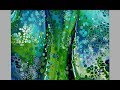 #553 Incredible Cells In This Blue And Green Acrylic Flip Cup Pour