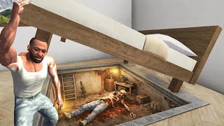 Franklin descubre una base secreta oculta bajo su cama en Indian Bike Driving 3D