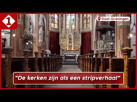 Op kerkenpad in Oost-Groningen: 'De kerken zijn eigenlijk als een stripverhaal'