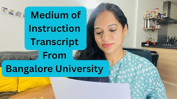 How to get medium of instruction transcript from Bangalore University|